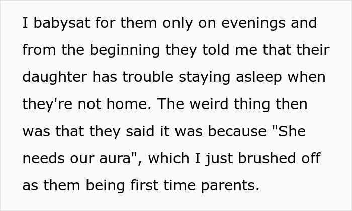 Parents Gaslight Babysitter For A Year About A Crying Baby While They Are The Problem All Along Parents Gaslight Babysitter For A Year About A Crying Baby While They Are The Problem All Along
