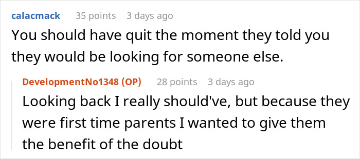 Parents Gaslight Babysitter For A Year About A Crying Baby While They Are The Problem All Along Parents Gaslight Babysitter For A Year About A Crying Baby While They Are The Problem All Along