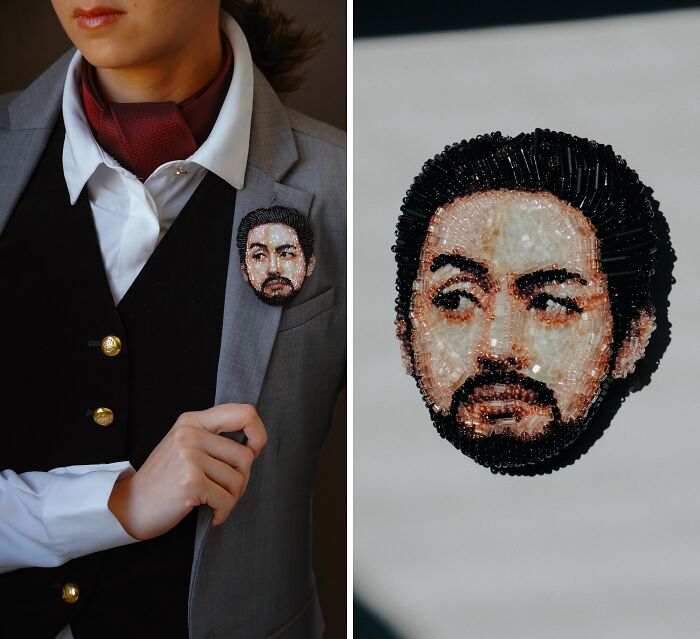 From Michael Jackson To Golden Globes Brooches: 40 Incredible Beaded Creations By Tiffany Pisani From Michael Jackson To Golden Globes Brooches: 40 Incredible Beaded Creations By Tiffany Pisani