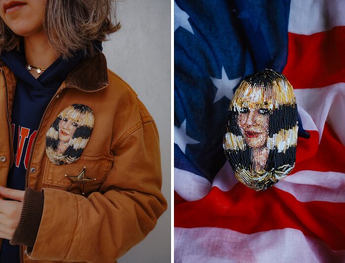 From Michael Jackson To Golden Globes Brooches: 40 Incredible Beaded Creations By Tiffany Pisani From Michael Jackson To Golden Globes Brooches: 40 Incredible Beaded Creations By Tiffany Pisani