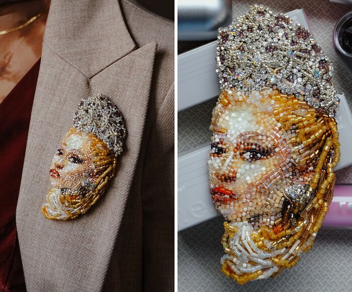 From Michael Jackson To Golden Globes Brooches: 40 Incredible Beaded Creations By Tiffany Pisani From Michael Jackson To Golden Globes Brooches: 40 Incredible Beaded Creations By Tiffany Pisani