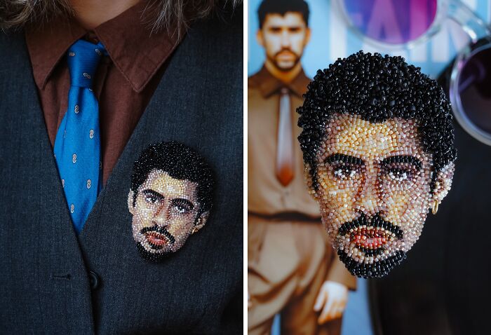 From Michael Jackson To Golden Globes Brooches: 40 Incredible Beaded Creations By Tiffany Pisani From Michael Jackson To Golden Globes Brooches: 40 Incredible Beaded Creations By Tiffany Pisani