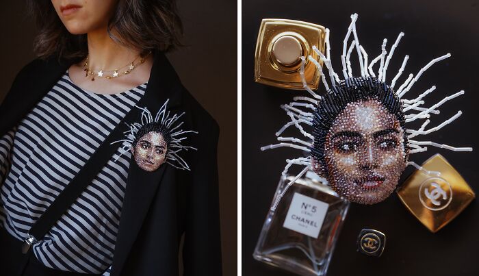 From Michael Jackson To Golden Globes Brooches: 40 Incredible Beaded Creations By Tiffany Pisani From Michael Jackson To Golden Globes Brooches: 40 Incredible Beaded Creations By Tiffany Pisani