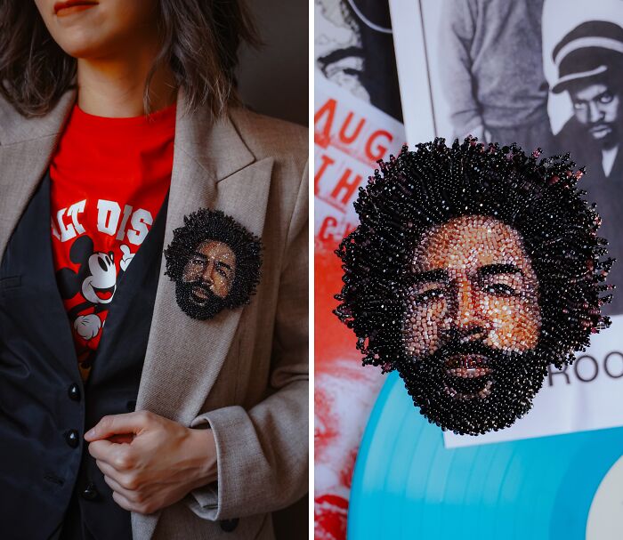 From Michael Jackson To Golden Globes Brooches: 40 Incredible Beaded Creations By Tiffany Pisani From Michael Jackson To Golden Globes Brooches: 40 Incredible Beaded Creations By Tiffany Pisani
