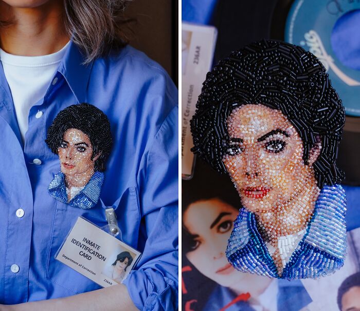 From Michael Jackson To Golden Globes Brooches: 40 Incredible Beaded Creations By Tiffany Pisani From Michael Jackson To Golden Globes Brooches: 40 Incredible Beaded Creations By Tiffany Pisani