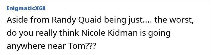 Bizarre Rant From ‘Days Of Thunder’ Star Urges Tom Cruise To Go Full MAGA In Sequel, Calls For Ex Nicole Kidman’s Return Bizarre Rant From ‘Days Of Thunder’ Star Urges Tom Cruise To Go Full MAGA In Sequel, Calls For Ex Nicole Kidman’s Return
