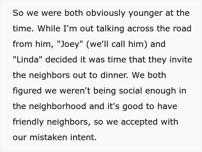Couple Thinks They Found Fun Dinner Buddies, Realizes Neighbors Just Found Someone To Pay Their Bills