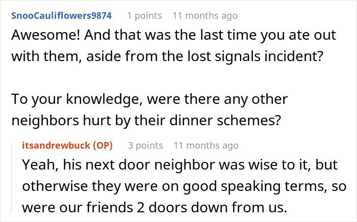 Couple Thinks They Found Fun Dinner Buddies, Realizes Neighbors Just Found Someone To Pay Their Bills