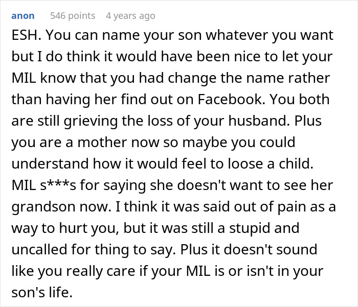 Widow Refuses To Honor Promise To Name Baby After Husband, Grieving MIL Livid And Confronts Her Widow Refuses To Honor Promise To Name Baby After Husband, Grieving MIL Livid And Confronts Her