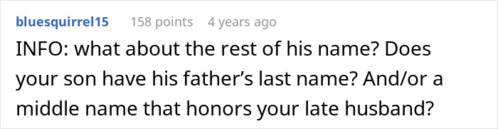 Widow Refuses To Honor Promise To Name Baby After Husband, Grieving MIL Livid And Confronts Her Widow Refuses To Honor Promise To Name Baby After Husband, Grieving MIL Livid And Confronts Her