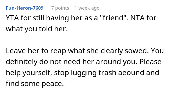 Woman Snaps At Bestie Over Her “Crusty” Cheating Husband, Refuses To Hear Another Word Woman Snaps At Bestie Over Her “Crusty” Cheating Husband, Refuses To Hear Another Word