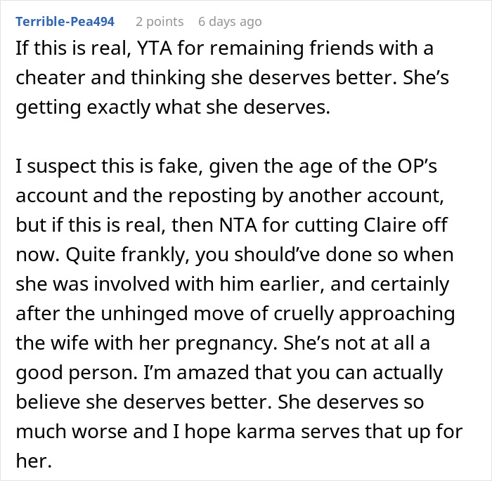 Woman Snaps At Bestie Over Her “Crusty” Cheating Husband, Refuses To Hear Another Word Woman Snaps At Bestie Over Her “Crusty” Cheating Husband, Refuses To Hear Another Word