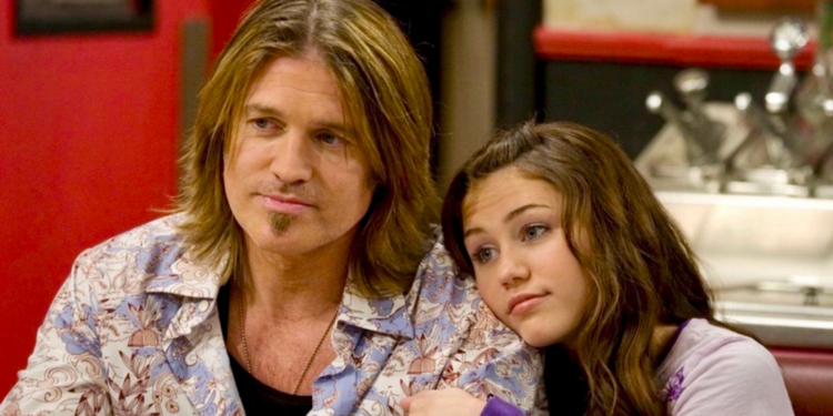 Billy Ray Cyrus and Miley Cyrus in Hannah Montana Billy Ray Cyrus and Miley Cyrus in Hannah Montana