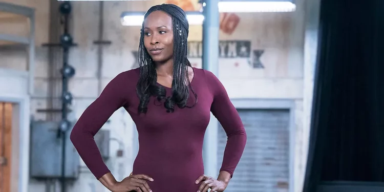 American actress Sydelle Noel as Cherry "Black Magic" Bang in the Netflix wrestling series GLOW American actress Sydelle Noel as Cherry "Black Magic" Bang in the Netflix wrestling series GLOW