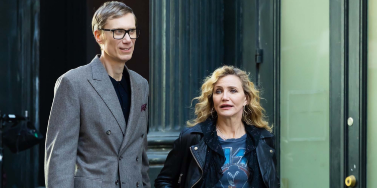 Stephen Merchant and Cameron Diaz Filming