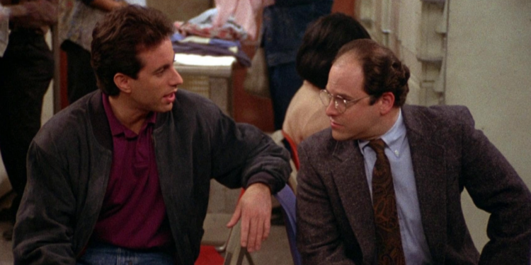 Jerry Seinfeld and Jason Alexander in Seinfeld (1991)