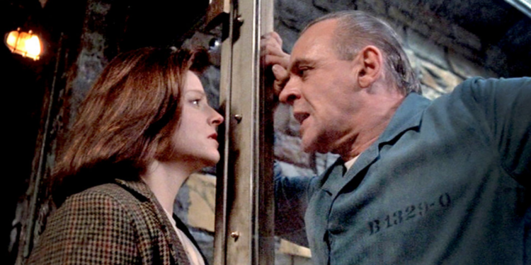Jodie Foster and Anthony Hopkins in The Silence of the Lambs (1991)
