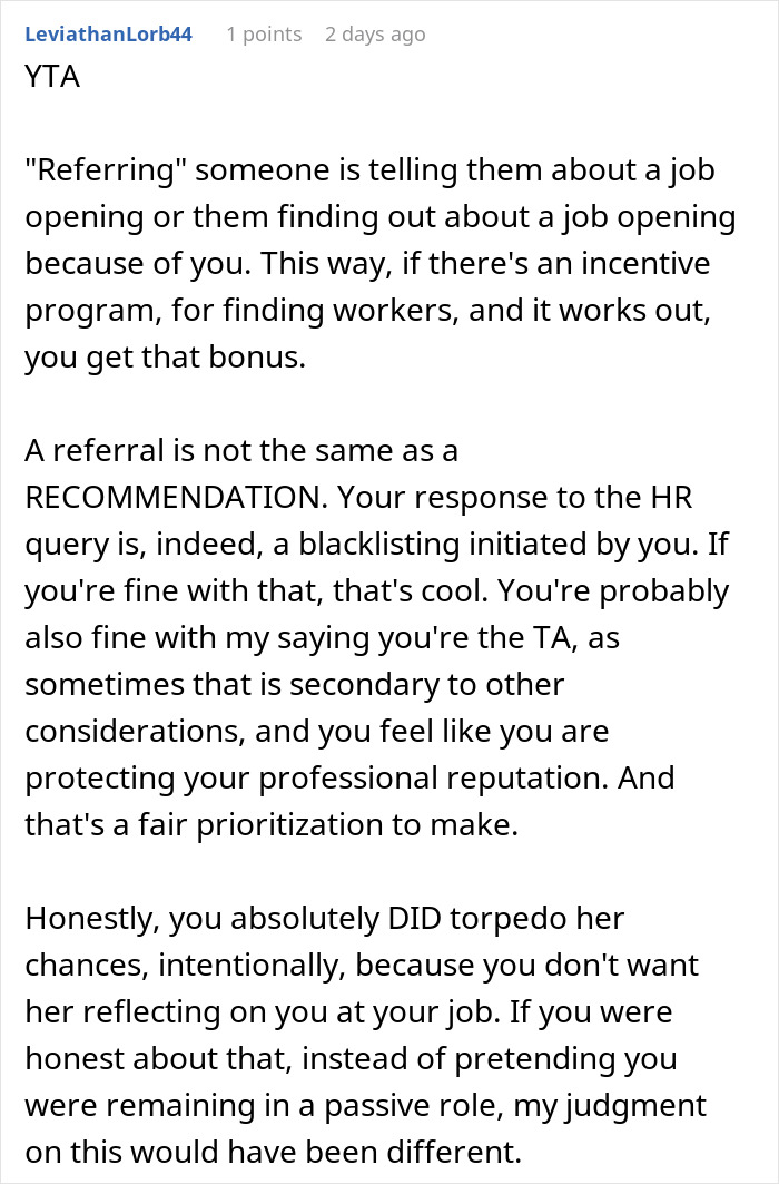 Woman Tells HR She Never Referred Anyone, Starts Massive Family Drama Woman Tells HR She Never Referred Anyone, Starts Massive Family Drama