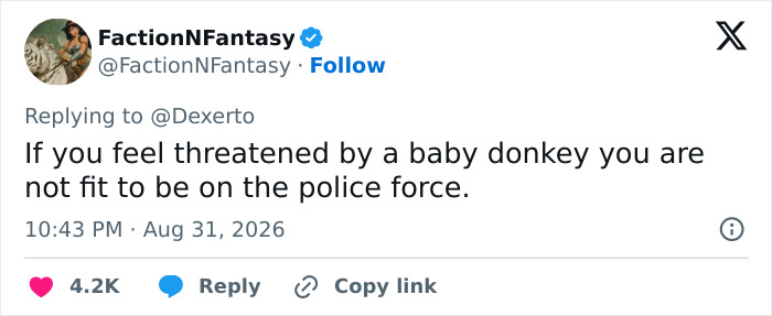 Officer Facing Backlash After Entering Family’s Pasture Without Permission And Firing On Their Baby Pet Donkey Officer Facing Backlash After Entering Family’s Pasture Without Permission And Firing On Their Baby Pet Donkey