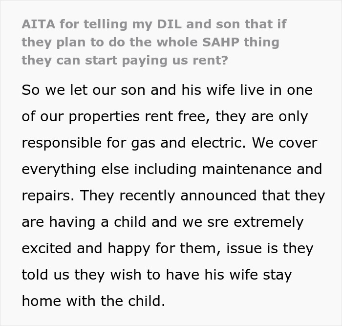 Parents Give Son Free Housing To Save For A Future, And He Builds A Freeloading Plan Around It Parents Give Son Free Housing To Save For A Future, And He Builds A Freeloading Plan Around It