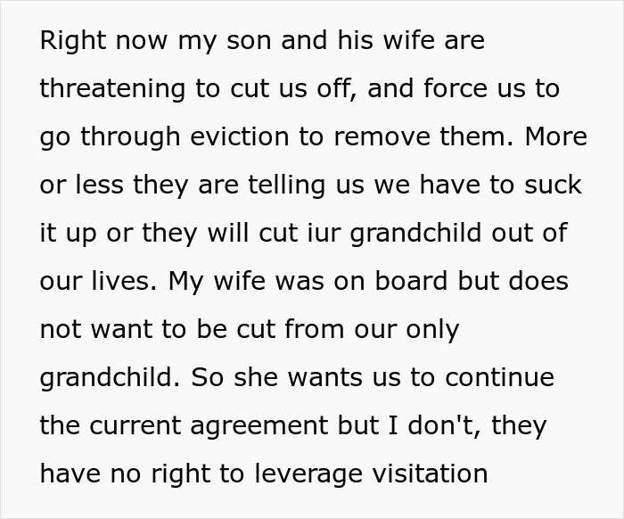 Parents Give Son Free Housing To Save For A Future, And He Builds A Freeloading Plan Around It Parents Give Son Free Housing To Save For A Future, And He Builds A Freeloading Plan Around It
