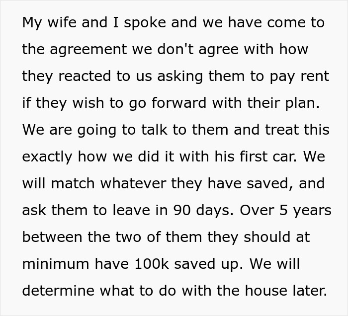 Parents Give Son Free Housing To Save For A Future, And He Builds A Freeloading Plan Around It Parents Give Son Free Housing To Save For A Future, And He Builds A Freeloading Plan Around It