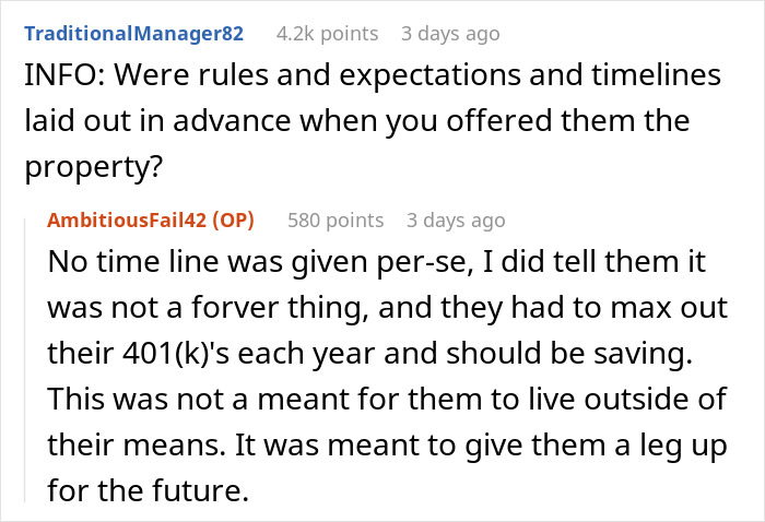 Parents Give Son Free Housing To Save For A Future, And He Builds A Freeloading Plan Around It Parents Give Son Free Housing To Save For A Future, And He Builds A Freeloading Plan Around It