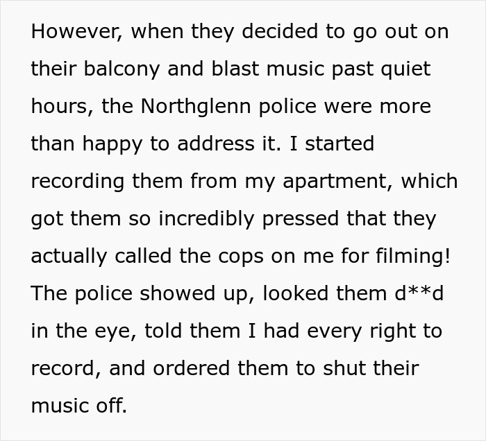 Noisy Neighbors Ignore Repeated Complaints, Person Finds A Creative Way To Make Them Regret It Noisy Neighbors Ignore Repeated Complaints, Person Finds A Creative Way To Make Them Regret It