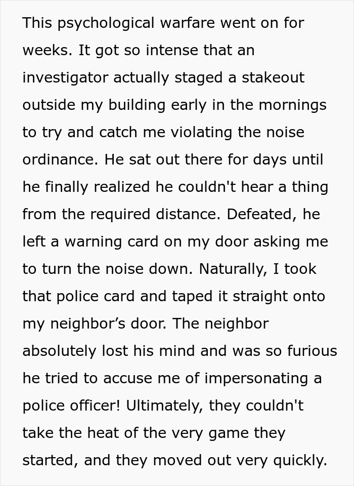 Noisy Neighbors Ignore Repeated Complaints, Person Finds A Creative Way To Make Them Regret It Noisy Neighbors Ignore Repeated Complaints, Person Finds A Creative Way To Make Them Regret It