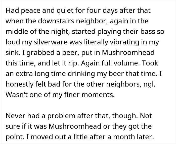 Noisy Neighbors Ignore Repeated Complaints, Person Finds A Creative Way To Make Them Regret It Noisy Neighbors Ignore Repeated Complaints, Person Finds A Creative Way To Make Them Regret It
