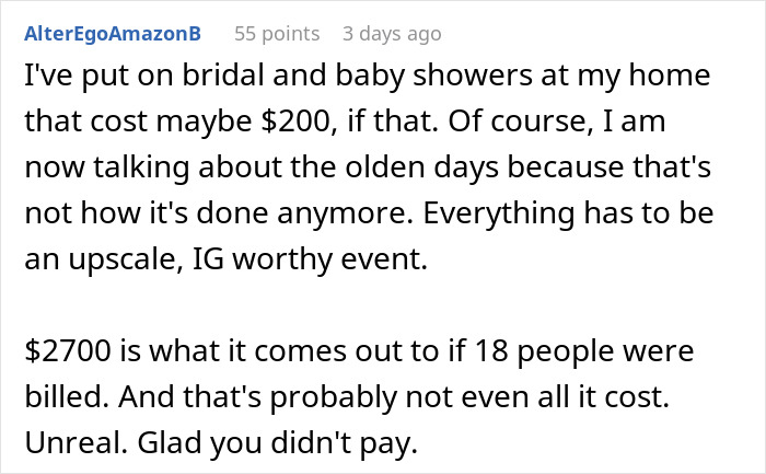 MOH Plays The Generous Host While Secretly Making The Guests Pay $150 Each For The Bridal Shower MOH Plays The Generous Host While Secretly Making The Guests Pay $150 Each For The Bridal Shower
