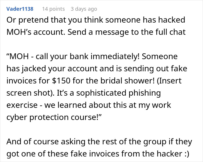 MOH Plays The Generous Host While Secretly Making The Guests Pay $150 Each For The Bridal Shower MOH Plays The Generous Host While Secretly Making The Guests Pay $150 Each For The Bridal Shower