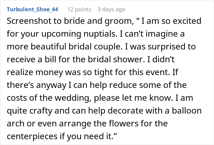 MOH Plays The Generous Host While Secretly Making The Guests Pay $150 Each For The Bridal Shower MOH Plays The Generous Host While Secretly Making The Guests Pay $150 Each For The Bridal Shower
