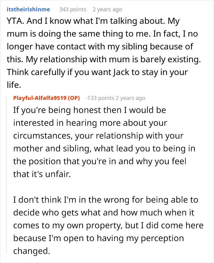 Son Builds A Successful Life, Mom Decides That’s Exactly Why His Brother Deserves Almost All Of The Inheritance Son Builds A Successful Life, Mom Decides That’s Exactly Why His Brother Deserves Almost All Of The Inheritance