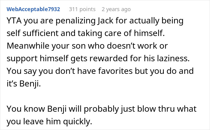 Son Builds A Successful Life, Mom Decides That’s Exactly Why His Brother Deserves Almost All Of The Inheritance Son Builds A Successful Life, Mom Decides That’s Exactly Why His Brother Deserves Almost All Of The Inheritance