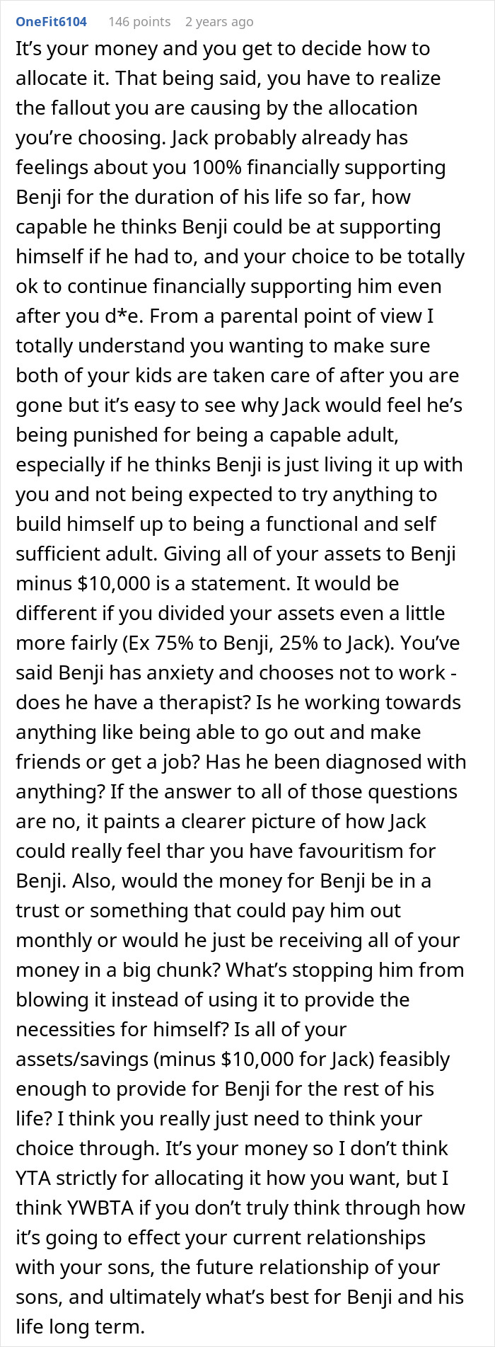 Son Builds A Successful Life, Mom Decides That’s Exactly Why His Brother Deserves Almost All Of The Inheritance Son Builds A Successful Life, Mom Decides That’s Exactly Why His Brother Deserves Almost All Of The Inheritance