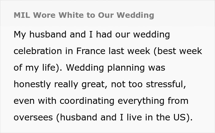 MIL Hides What She’s Going To Wear To Wedding, Comes Out With Something Scandalous MIL Hides What She’s Going To Wear To Wedding, Comes Out With Something Scandalous