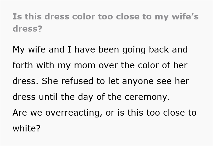 MIL Hides What She’s Going To Wear To Wedding, Comes Out With Something Scandalous MIL Hides What She’s Going To Wear To Wedding, Comes Out With Something Scandalous
