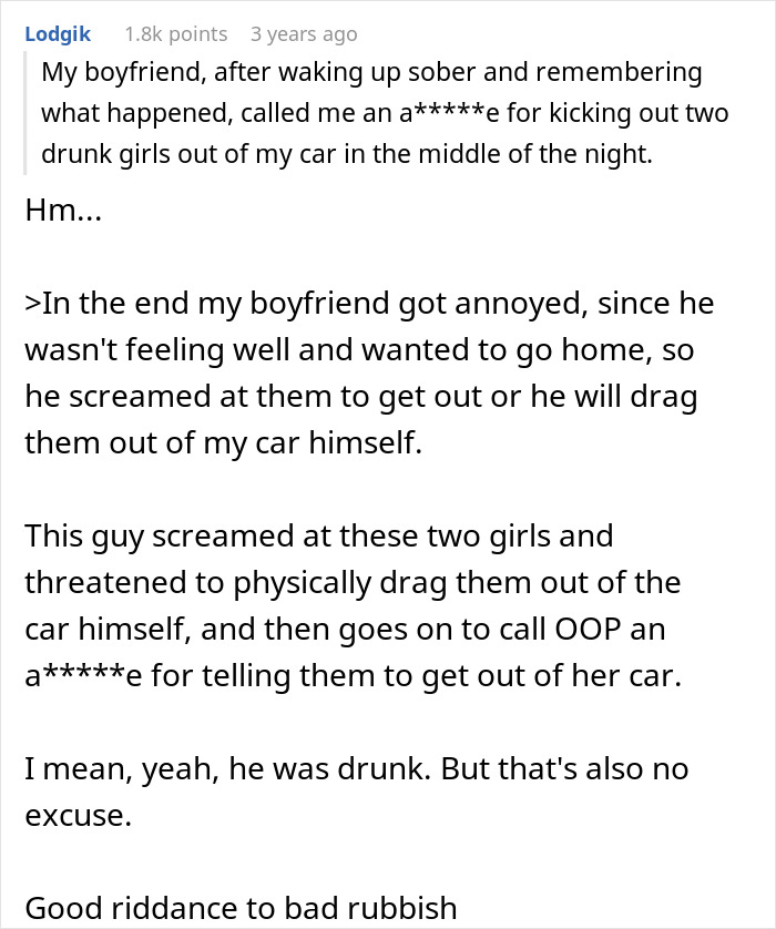 GF Says No To Driving Home Two Drunk Women Who Insulted Her, BF Thinks She’s Mean GF Says No To Driving Home Two Drunk Women Who Insulted Her, BF Thinks She’s Mean