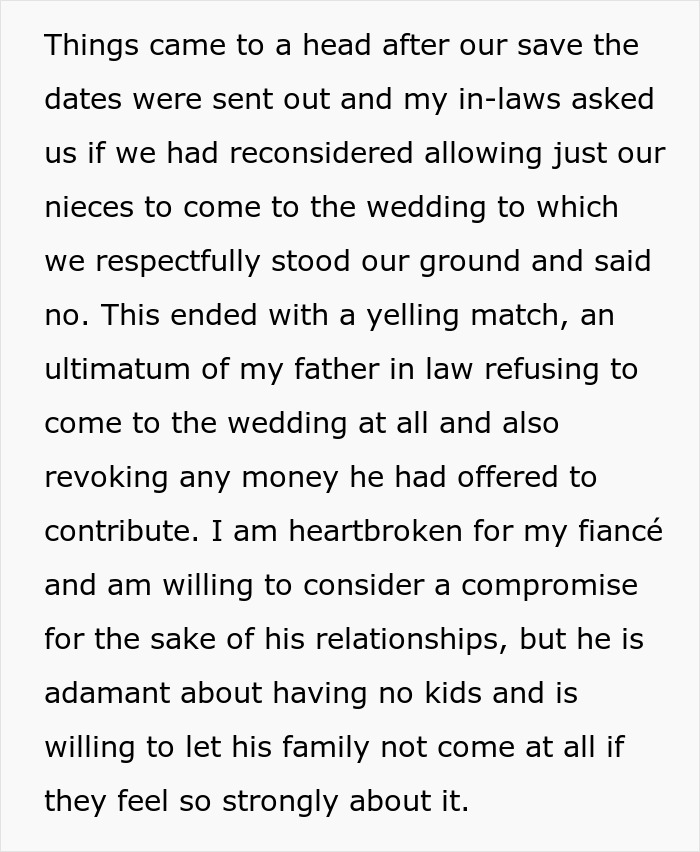 In-Laws Demand Special Exceptions For Child-Free Celebration, Resorts To Threats To Get What They Want In-Laws Demand Special Exceptions For Child-Free Celebration, Resorts To Threats To Get What They Want