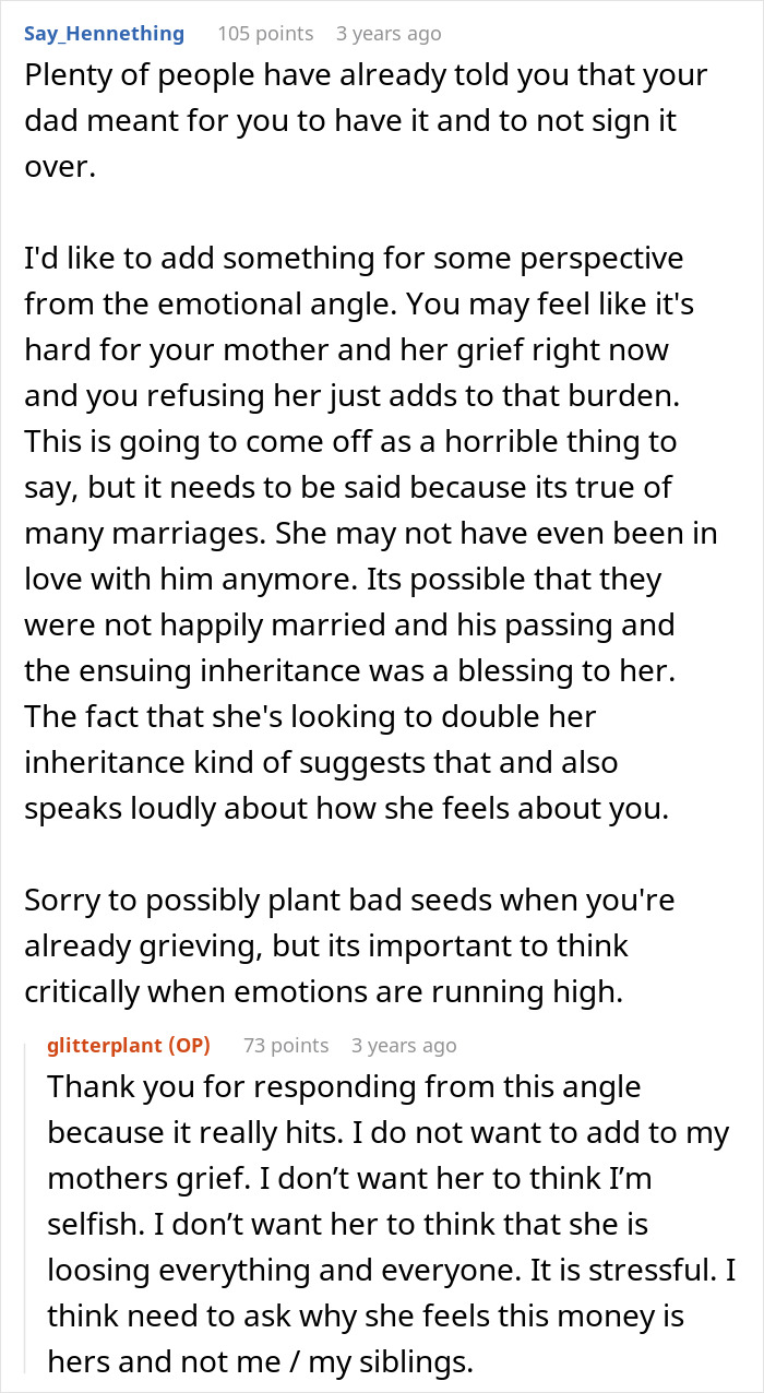 Mom Demands Kids Give Her Their Share Of The Inheritance, Doesn’t Like Daughter’s Response Mom Demands Kids Give Her Their Share Of The Inheritance, Doesn’t Like Daughter’s Response