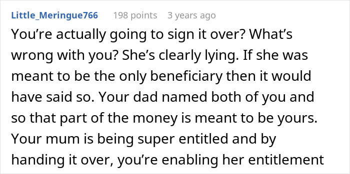 Mom Demands Kids Give Her Their Share Of The Inheritance, Doesn’t Like Daughter’s Response Mom Demands Kids Give Her Their Share Of The Inheritance, Doesn’t Like Daughter’s Response