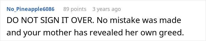 Mom Demands Kids Give Her Their Share Of The Inheritance, Doesn’t Like Daughter’s Response Mom Demands Kids Give Her Their Share Of The Inheritance, Doesn’t Like Daughter’s Response