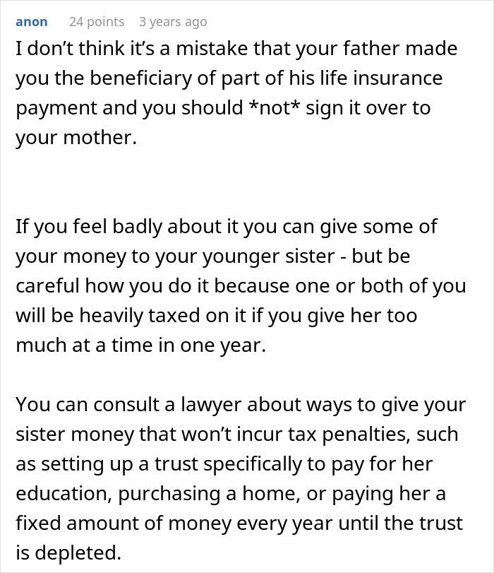 Mom Demands Kids Give Her Their Share Of The Inheritance, Doesn’t Like Daughter’s Response Mom Demands Kids Give Her Their Share Of The Inheritance, Doesn’t Like Daughter’s Response