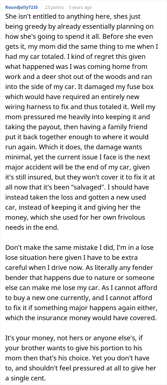Mom Demands Kids Give Her Their Share Of The Inheritance, Doesn’t Like Daughter’s Response Mom Demands Kids Give Her Their Share Of The Inheritance, Doesn’t Like Daughter’s Response
