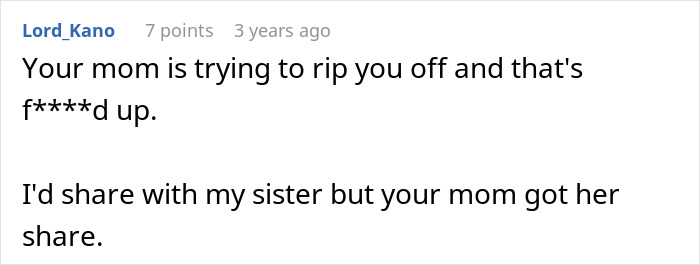 Mom Demands Kids Give Her Their Share Of The Inheritance, Doesn’t Like Daughter’s Response Mom Demands Kids Give Her Their Share Of The Inheritance, Doesn’t Like Daughter’s Response