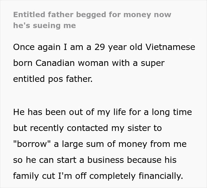 Man’s Laughable $85k Lawsuit Against Daughter Gets Him In More Trouble Than He Expected Man’s Laughable $85k Lawsuit Against Daughter Gets Him In More Trouble Than He Expected