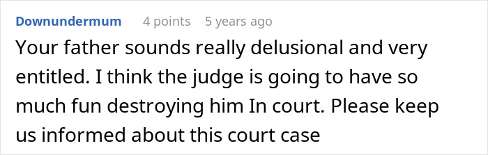 Man’s Laughable $85k Lawsuit Against Daughter Gets Him In More Trouble Than He Expected Man’s Laughable $85k Lawsuit Against Daughter Gets Him In More Trouble Than He Expected