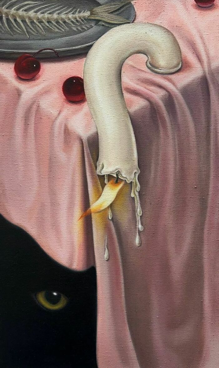 30 Captivating Paintings By Minyoung Kim Where Mischievous Cats Take Over Familiar Scenes