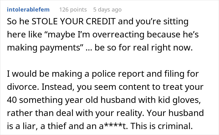Wife Separates Finances Because Of Husband&rsquo;s Spending, Finds He&rsquo;s Been Using Her Information Anyway